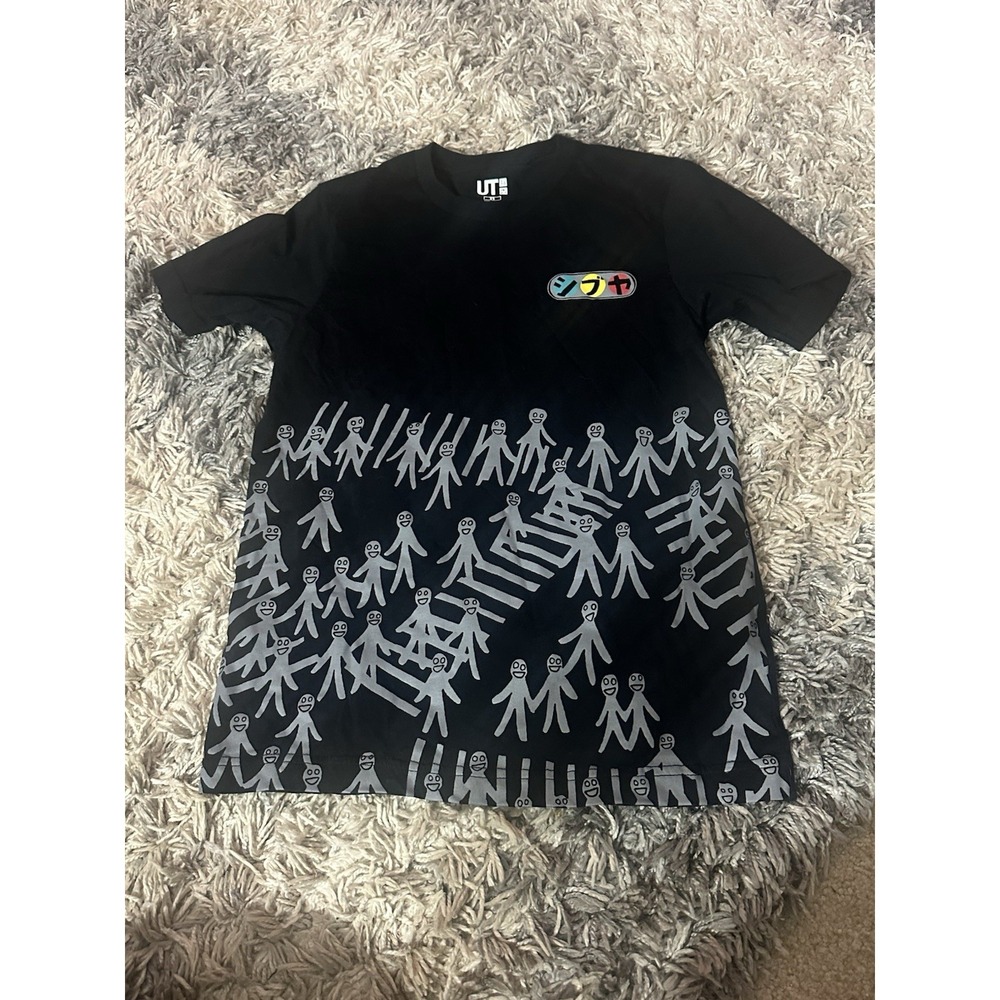 Uniqlo UT NIPPON OMIYAGE Tokyo Black T-Shirt Men's Size XS